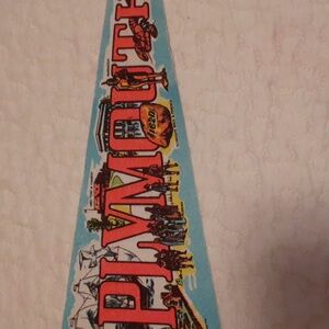 Vintage! Plymouth 1620 , Felt Flag Pennant